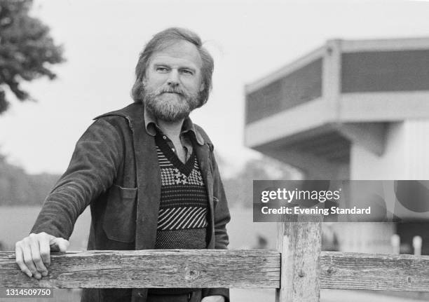 Australian actor Keith Michell outside the Chichester Festival Theatre in Chichester, UK, 13th May 1974. He is the new artistic director of the...