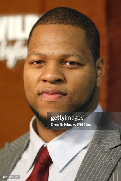 College football player Ndamukong Suh arrives at the ESPN Magazine "NEXT" Party held at the NEXT Ranch on February 4, 2011 in Fort Worth, Texas.