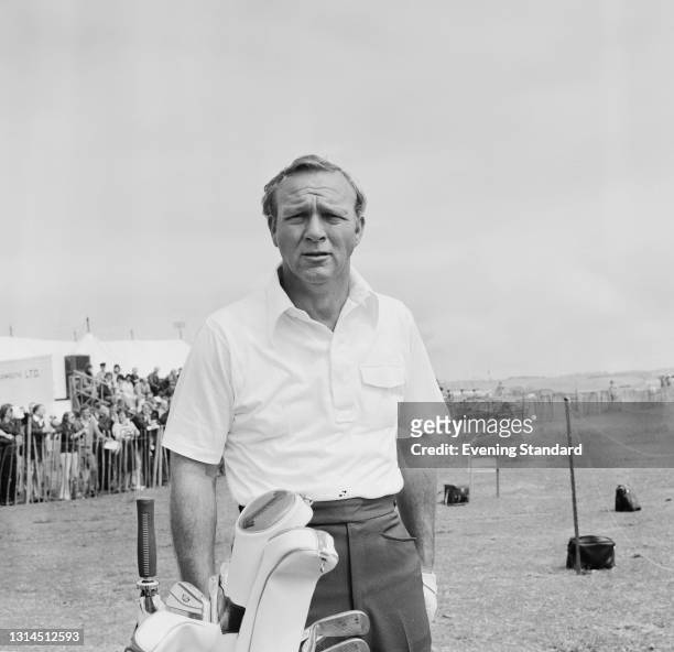 American golfer Arnold Palmer during the 1973 Open Championship at Troon in Scotland, UK, July 1973.