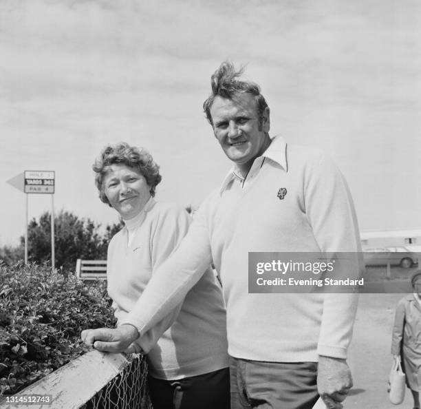 Don Revie , manager of Leeds United, succeeds Alf Ramsey as manager of the England team, UK, 10th July 1973. He is pictured with his wife Elsie.