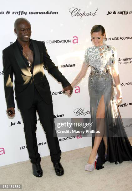 Musician Seal and TV personality Heidi Klumvattend the 19th Annual Elton John AIDS Foundation's Oscar viewing party held at the Pacific Design Center...