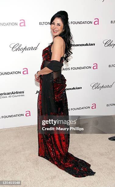 Actress Maria Conchita Alonso attends the 19th Annual Elton John AIDS Foundation's Oscar viewing party held at the Pacific Design Center on February...