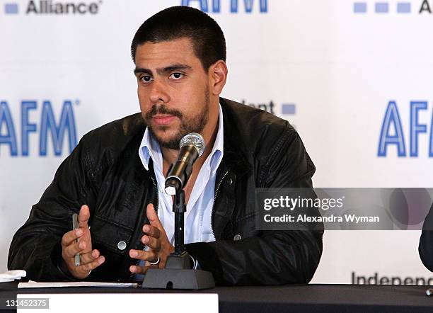 Rodrigo Guerrero Rojas, Producer, Maria Full of Grace, Contracorriente , La Cara Oculta speaks onstage during the 2011 American Film Market - Day 3 -...