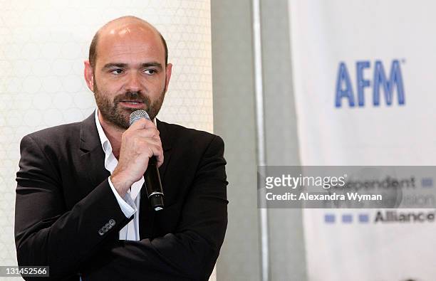 Benoit Ginisty, Director General of FIAPF speaks onstage during the 2011 American Film Market - Day 3 - The Producer's Vision: a Conversation with...
