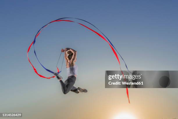 Gymnast Ribbon Routine 4,767 Ribbon Routine Rhythmic Gymnastics Stock Photos, High-Res ...