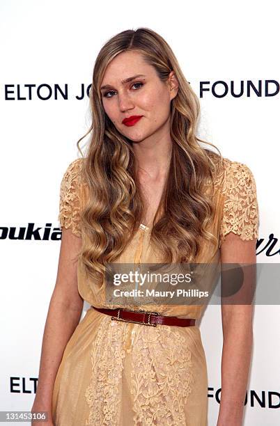 Nora Kirkpatrick attends the 19th Annual Elton John AIDS Foundation's Oscar viewing party held at the Pacific Design Center on February 27, 2011 in...