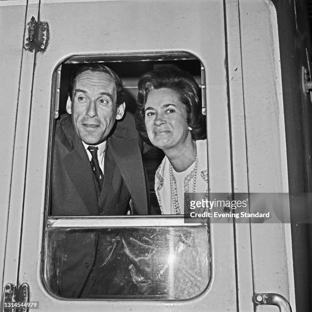 British politician Jeremy Thorpe , leader of the Liberal Party, with his wife, pianist Marion Stein , UK, 18th September 1973.