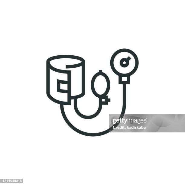 symbol für blutdruckmessgeräte - blood pressure stock-grafiken, -clipart, -cartoons und -symbole