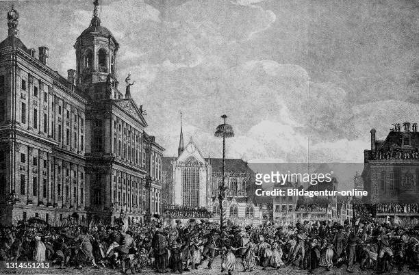 The celebration for the inauguration of the Freedom Tree in Revolution Square in Amsterdam on March 4, 1795 Holland / Das Fest zur Einweihung des...