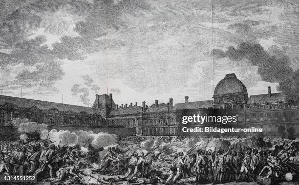 Storming of the Tuileries Tuileries, August 10, 1792 was an event during the uprising in Paris during the French Revolution / Sturm auf die...