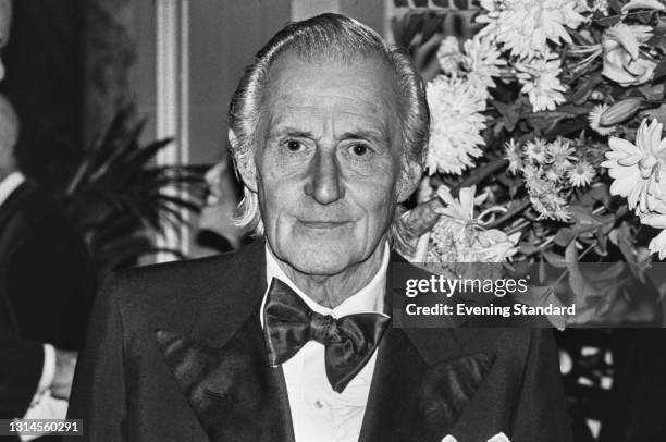 English ballet dancer and choreographer Anton Dolin attends a dinner in honour of British dance critic Arnold Haskell at the Ritz Hotel in London,...
