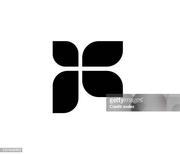f letter based logo - generic graphic pattern stock illustrations