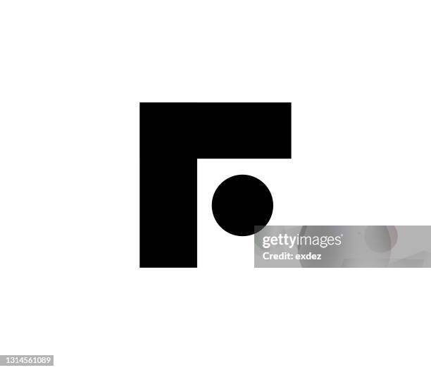 f letter based logo - letter f stock illustrations