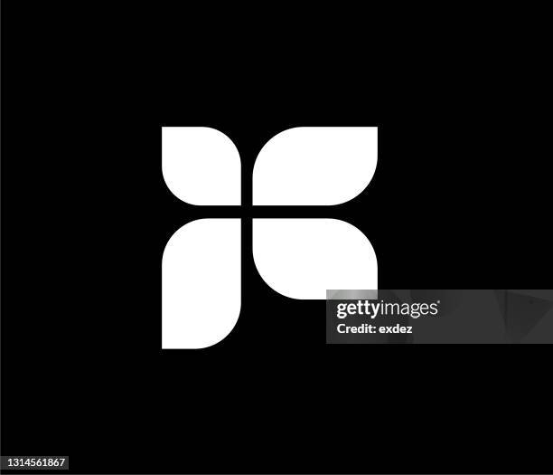 f letter based logo - generic-face-icon stock illustrations