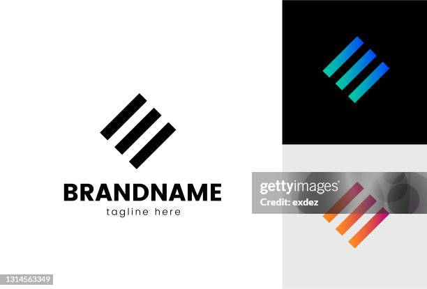 letter e logo set - modern alphabet stock illustrations