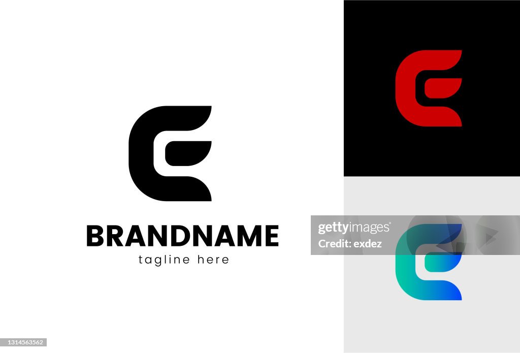 Letter E Logo set