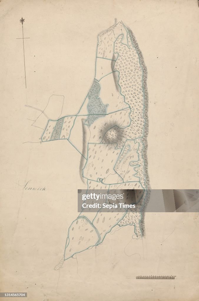 A Collection of Surveys of Scottish Estates of the Earl of Selkirk: Senwick, unknown artist, undated, Graphite, watercolor, gray wash, pen and black ink on slightly textured, moderately thick, cream wove paper, Sheet: 19 7/8 × 13 5/8 inches (50.5 × 34.6