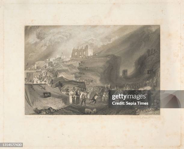 Edinburgh from the Calton Hill, George Cooke, 1781–1834, British, after Joseph Mallord William Turner, 1775–1851, British Open etching and line...