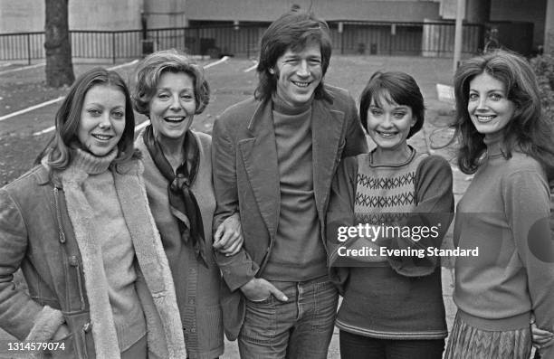 American theatre director Michael Rudman , the new artistic director at the Hampstead Theatre in London, pictured with actresses Jenny Agutter, Faith...