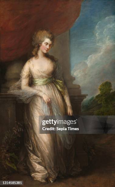 Thomas Gainsborough, , British, 1727 - 1788, Georgiana, Duchess of Devonshire oil on canvas, overall: 235.6 x 146.5 cm , framed: 266.7 x 174.6 x 14.6...
