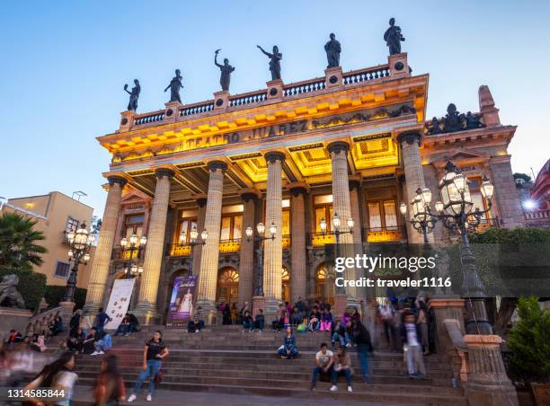 juarez theater in guanajuato, mexico - ciudad juarez stock pictures, royalty-free photos & images