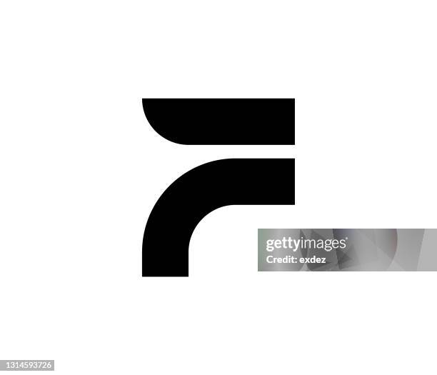 f-buchstaben-basiertes logo - f stock-grafiken, -clipart, -cartoons und -symbole