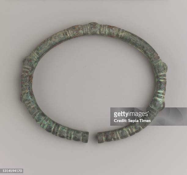 Bracelet, 11th–16th century, Mali, Inland Niger Delta region, Djenné peoples, Copper alloy, Diameter 4-7/8 in., Metal-Ornaments, A copper-alloy...