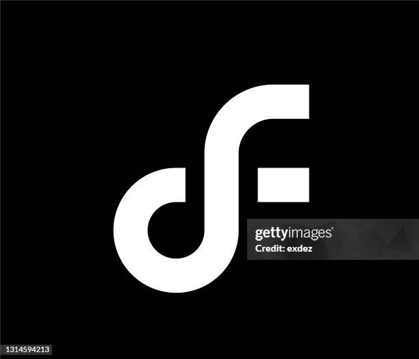 f letter based logo - capitals stock illustrations