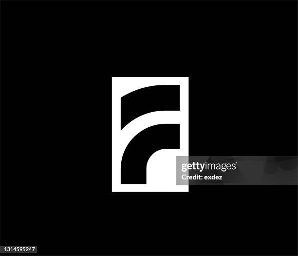 f letter based logo - generic-face-icon stock illustrations