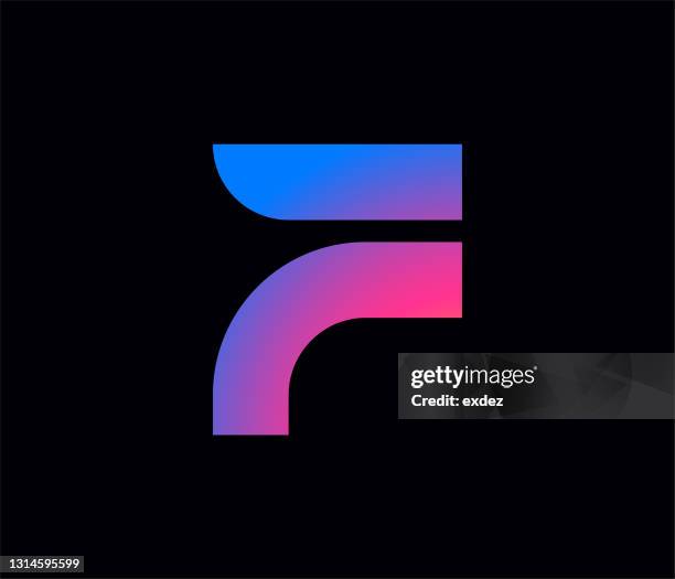 f letter based logo - generic-face-icon stock illustrations