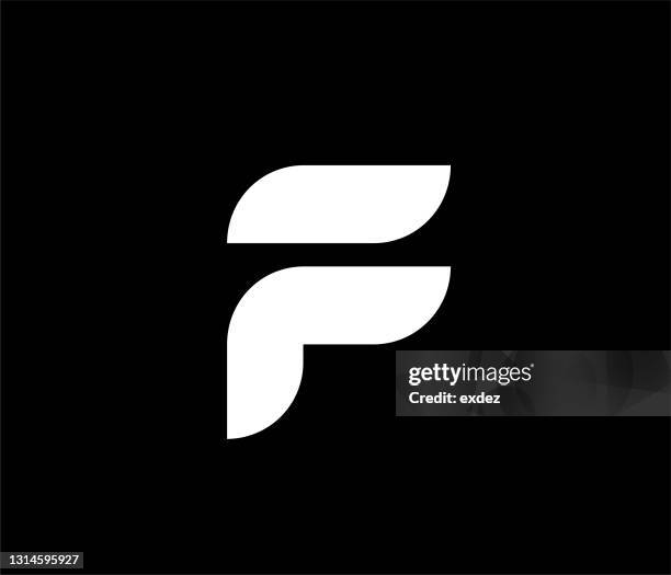 f letter based logo - generic-face-icon stock illustrations