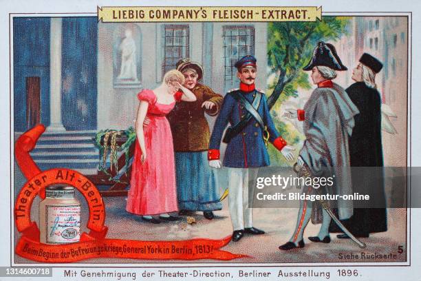 Photos Series Theater Alt-Berlin, At the beginning of the liberation war, General York in Berlin, 1813 / Bilderserie Theater Alt-Berlin, Beim Beginn...