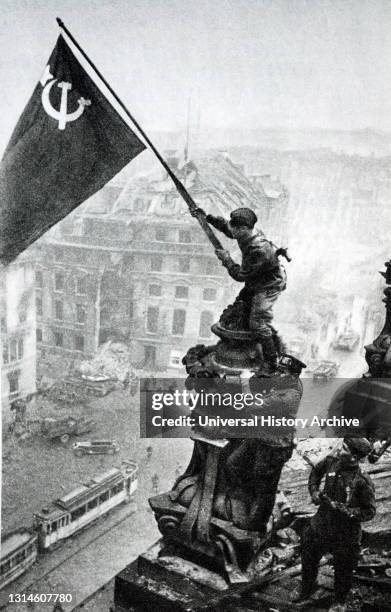 On April 30 the scarlet banner of Victory was hoisted over the burning Reichstag in Berlin. On May 8, the act of unconditional surrender of fascist...
