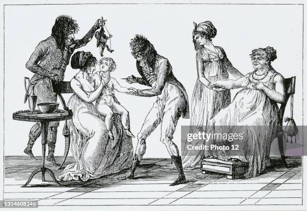 Inoculation a la mode: After a French cartoon of 1797 This cartoon appeared a year before Jenner puplished his findings and it is likely that...