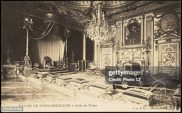 Palace of Fontainebleau: Napoleon Throne Room.