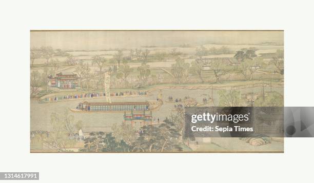 The Qianlong Emperor's Southern Inspection Tour, Scroll Six: Entering Suzhou along the Grand Canal, Qing dynasty , dated 1770, China, Handscroll; ink...