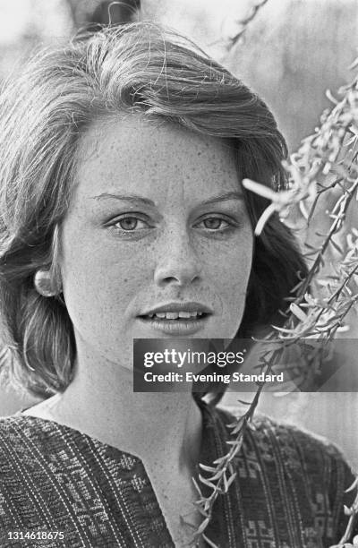 Actress Sally Anne Newton, UK, 7th March 1974. She starred in the fantasy science fiction film 'Zardoz' that year.