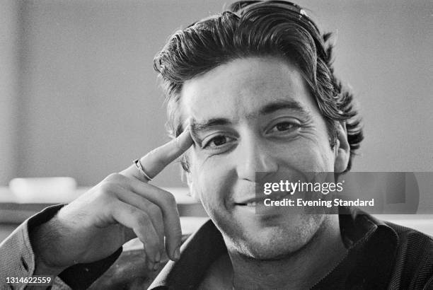 American actor Al Pacino, UK, 25th March 1974. He starred in the film 'The Godfather Part II' that year.
