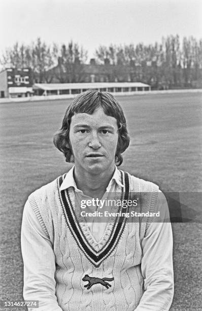 English cricketer Martin Schepens of Leicestershire County Cricket Club, UK, 23rd April 1974.