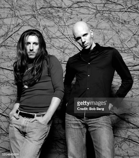 American singer, songwriter, musician, record producer, actor, and winemaker Maynard James Keenan and American guitarist Billy Howerdel, of the...