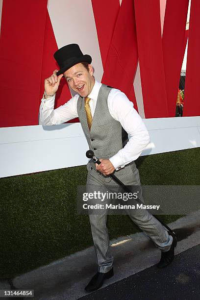 Brodie Young at the Mumm marquee during Emirates Stakes Day at Flemington Racecourse on November 5, 2011 in Melbourne, Australia.