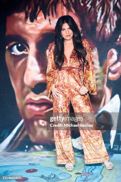 Bridgetta Tomarchio poses for portrait at The Artists Project Host Wadjet PR & Jimeye Designs on April 26, 2021 in Los Angeles, California.