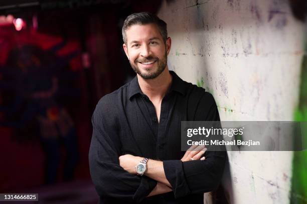 Dr. Jason Collier of Good Guy Coffee poses for portrait at The Artists Project Host Wadjet PR & Jimeye Designs on April 26, 2021 in Los Angeles,...