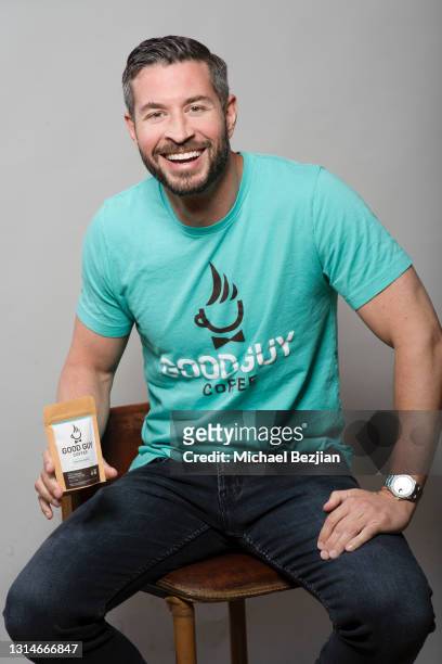 Dr. Jason Collier of Good Guy Coffee poses for portrait at The Artists Project Host Wadjet PR & Jimeye Designs on April 26, 2021 in Los Angeles,...