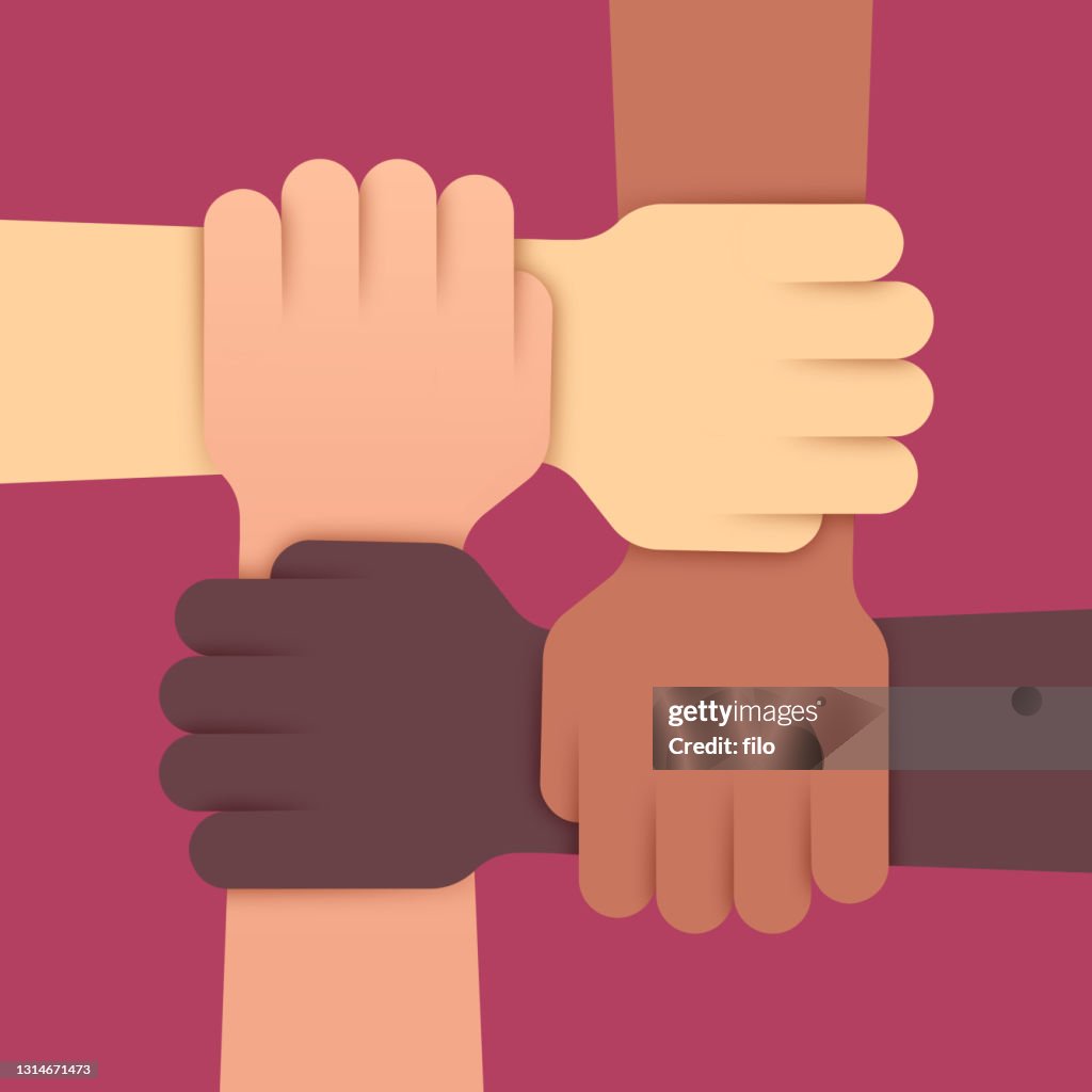 Community Togetherness Unity Strength Teamwork Social Justice Multiethnic  Hands Group High-Res Vector Graphic - Getty Images