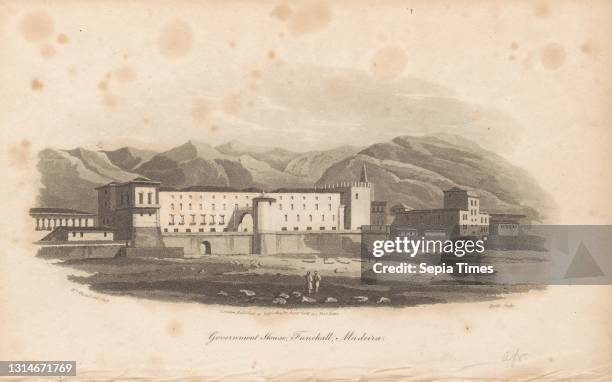 Government House, Funchall, Madeira, Print made by James Baily, active 1815–1834, after William Westall, 1781–1850, British Aquatint on medium,...