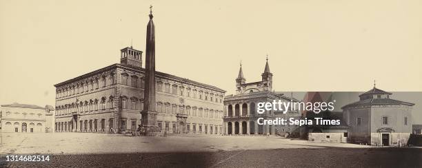 Palace, Church, and Baptistery of the Lateran, Robert MacPherson, 1811–1872, British, ca. 1860, Albumen print on medium, smooth, cream wove paper...