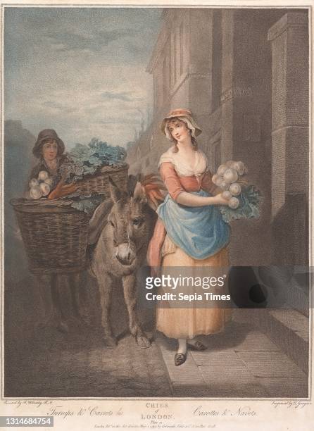 Cries of London, Turnips and Carrots, Thomas Gaugain, 1748–1812, French, after Francis Wheatley, 1747–1801, British, Published by Colnaghi,...