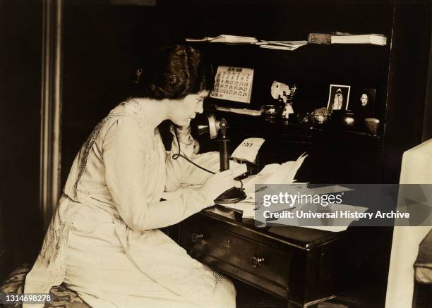 Alice Paul , American Suffragist, Feminist, and Women's Rights Activist, Portrait, Harris & Ewing, June 1913.