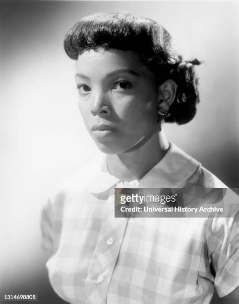 Olga James, Head and Shoulders Publicity Portrait for the Film, "Carmen Jones", 20th Century-Fox, 1954.